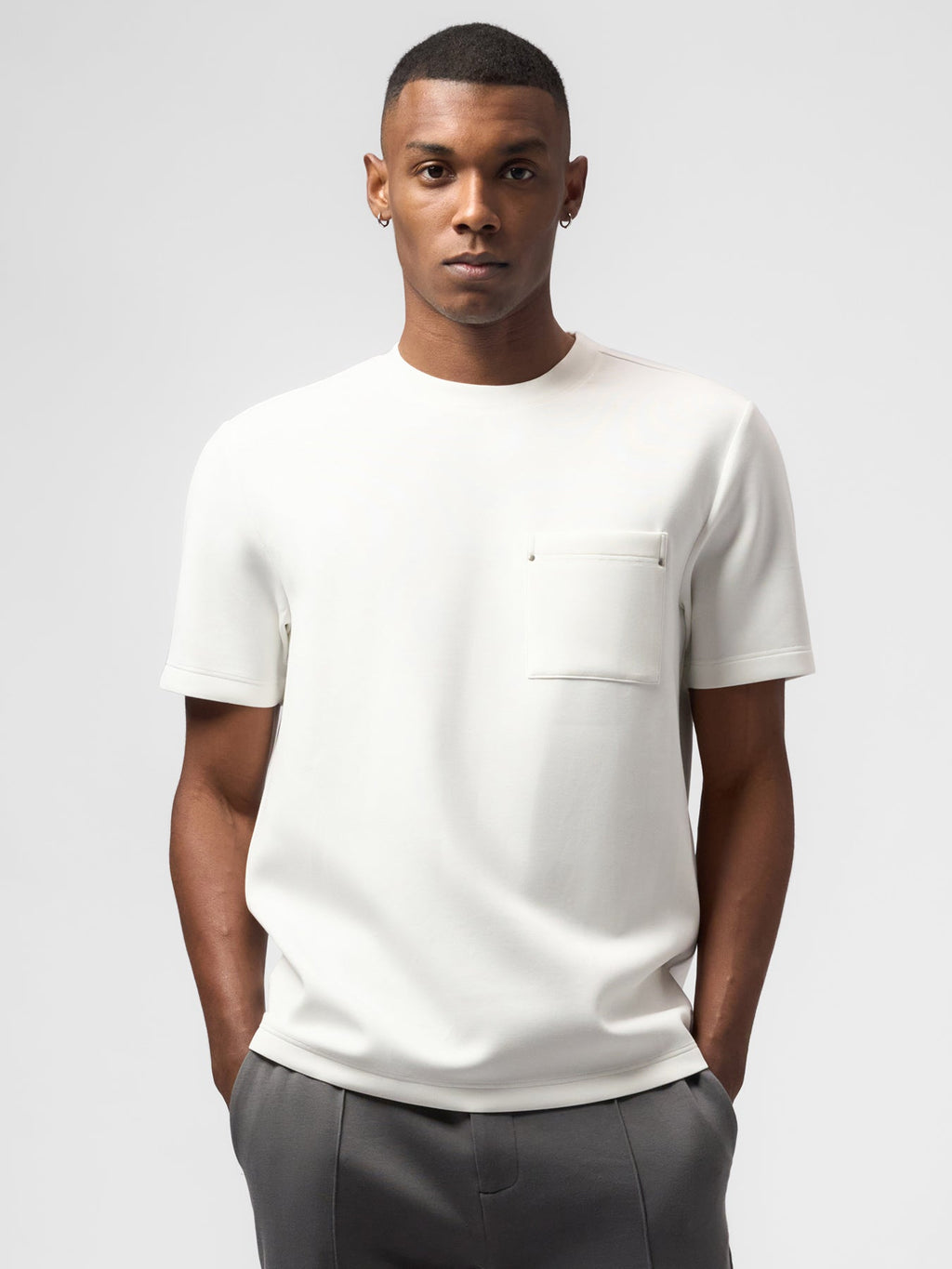 Modal Blend Pocket Tee with Rivet