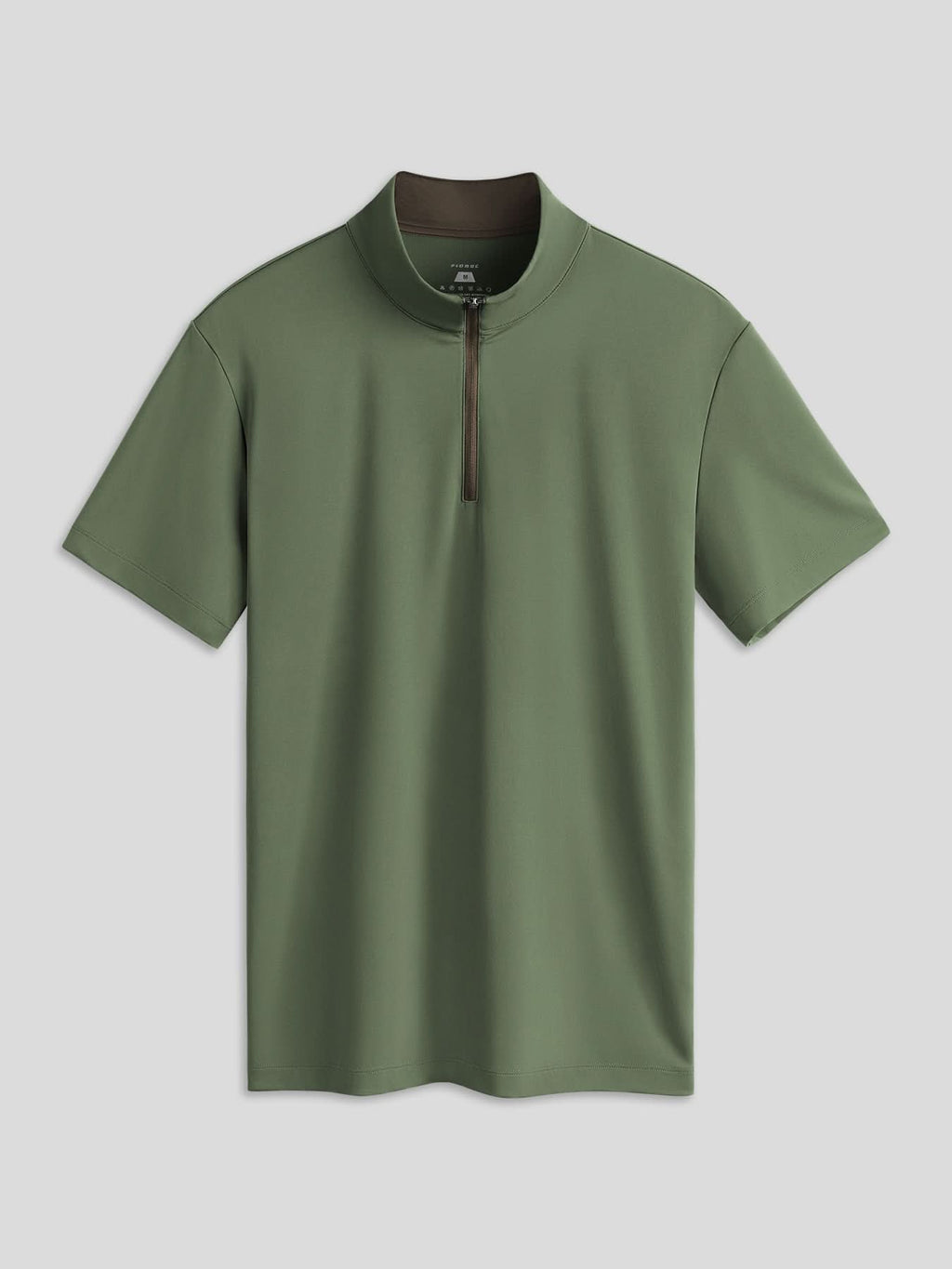 SmoothBlend Half Zip Mock Neck Short Sleeve Tee