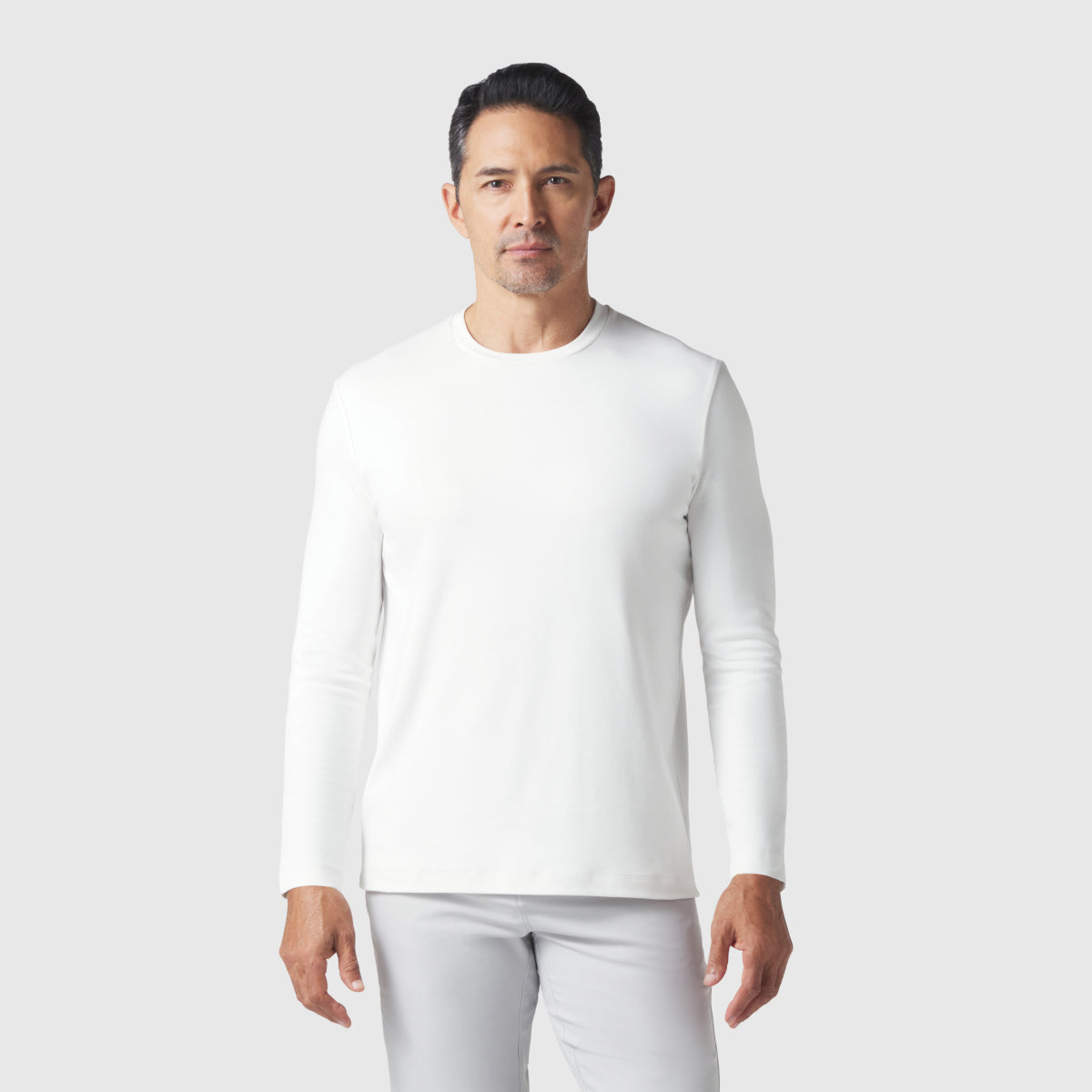 Precision Long Sleeve Tee made from organic cotton, hypoallergenic and wrinkle-resistant.